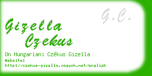 gizella czekus business card