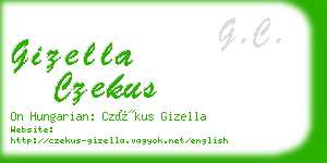gizella czekus business card